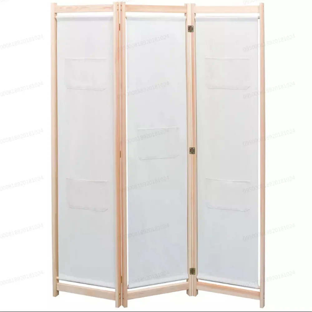 

VidaXL Stylish And Practical 3-Panel Room Divider Solid Pine Wood Office Partitions Home Furniture With Folding Screen