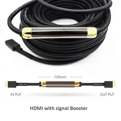 HDMI ult-лучший кабель UHD 4 К 1080P HDMI 2,0 HDR HDCP 10 м 15 м 20 м 25 м с усилителем чипсет усилитель для инженерных наружный рекламный стенд