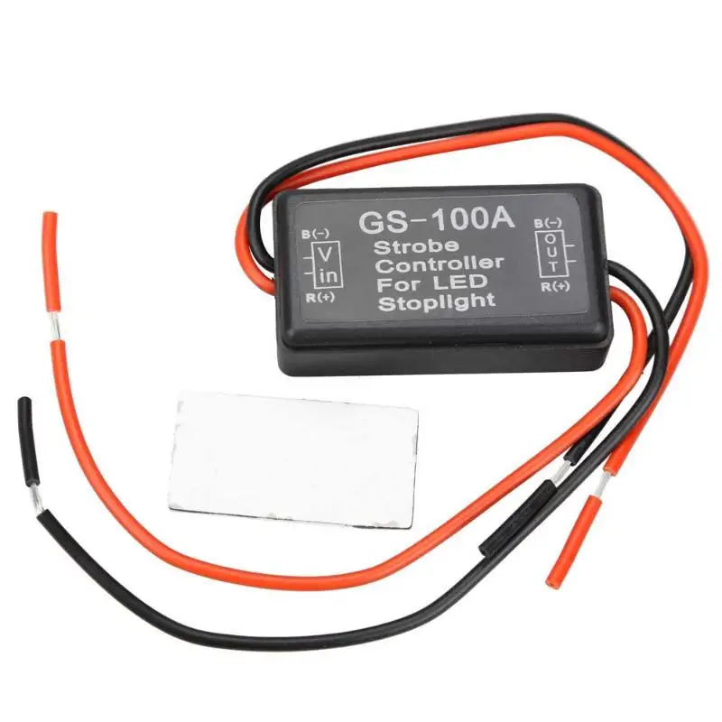 

1Pcs Car Flash Strobe Controller Flasher Module For LED Brake Stop Light Lamp Car Brake Light Controller