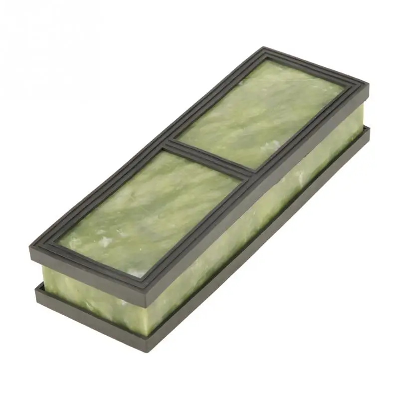 

Natural Emerald Sharpening Stone 10000 Grit Fine Whetstone Grindstone with Draining Base Non-slip Knife Grindstone