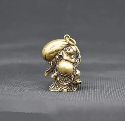 

Collectable Chinese Brass Carved Happy Buddha Maitreya Buddha Exquisite Small Statues