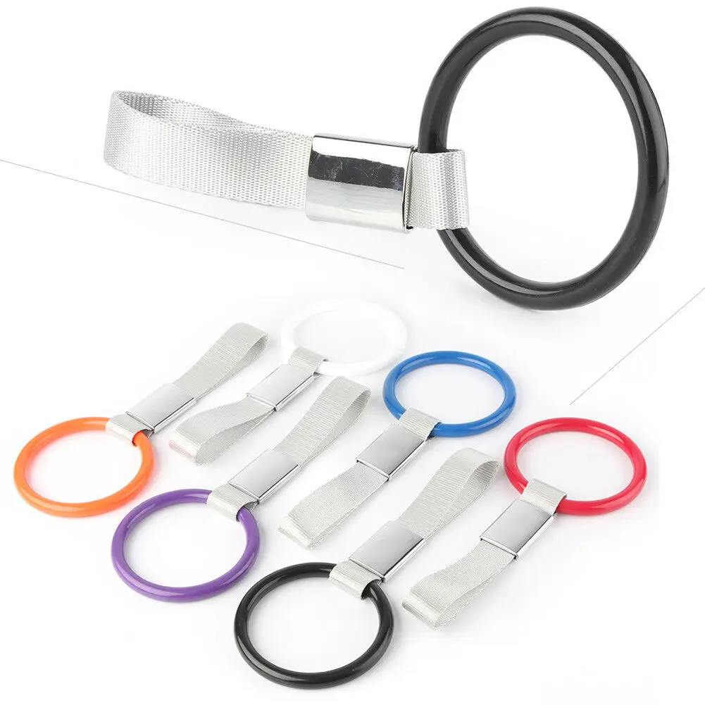 

PVC Round Hang Ring Circle Interior Handle Strap Charm Drift Hook for Subway Train Bus Car Interior Ring Circle