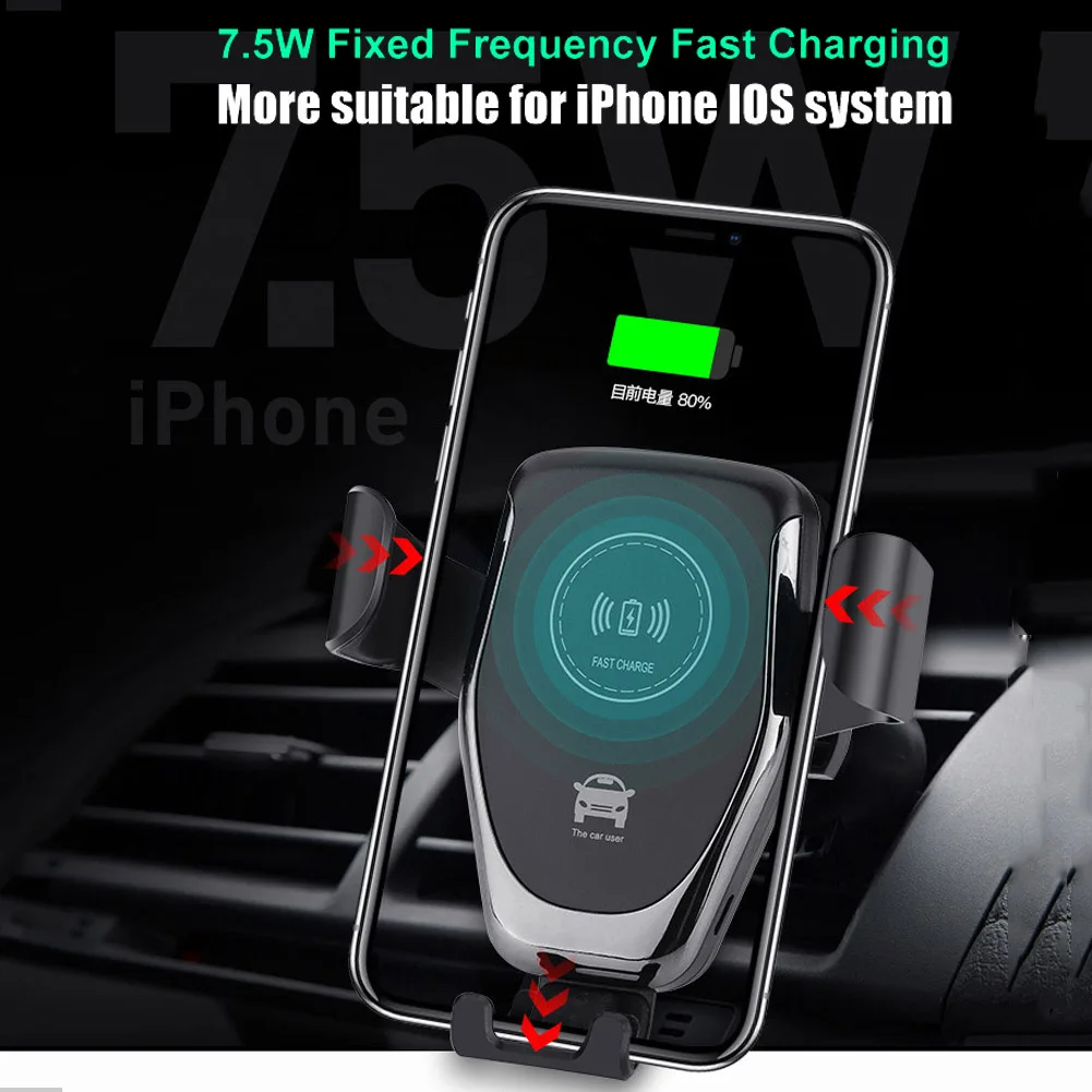 10W QI Wireless Fast Charger Car Mount Holder Stand For iPhone XS Max Samsung S9 For Xiaomi MIX 2S Huawei Mate 20 Pro Mate 20 RS