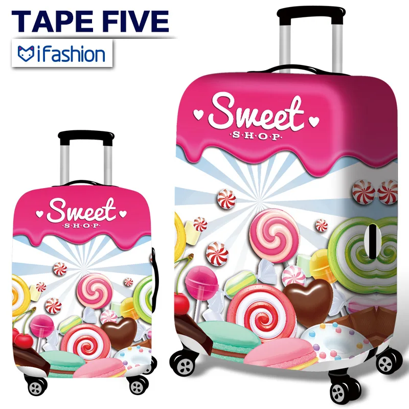 

Elastic Luggage Protective Sweet Candy Case Luggage Cover Case Cover 20/22/24/26/30 Inch Thick Wear - Resistant