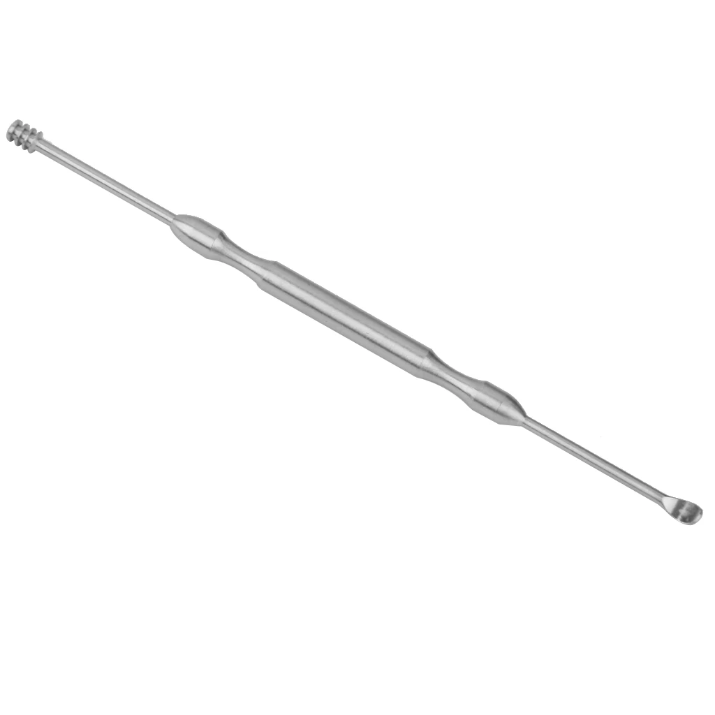 

Double-Ended Stainless Steel Ear Pick Wax Remover Cleaner Care Tool for Men Women Silver