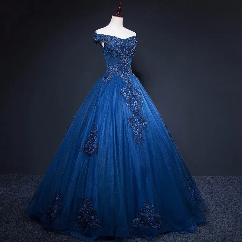 elegant blue evening gowns