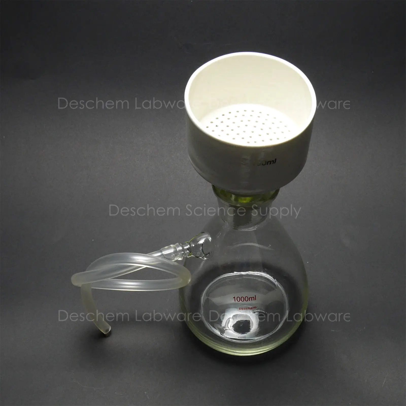 1000ml, 여과 부 흐너 깔때기 키트, 흡입 플라스크, 핸들 진공 펌프, 필터 Pap