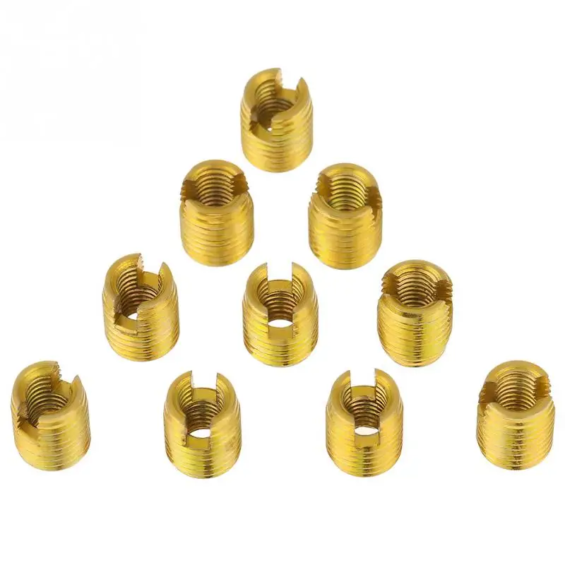 10pcs M3x6mm Kohlenstoffstahl verzinkt selbstschneidend Schlitz Gewindeeinsatz
