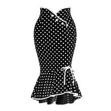 Chrleisure черные юбки женские с высокой талией ампир узор в горошек длинная юбка русалки Летняя одежда юбка Повседневная Jupe Longue Femme