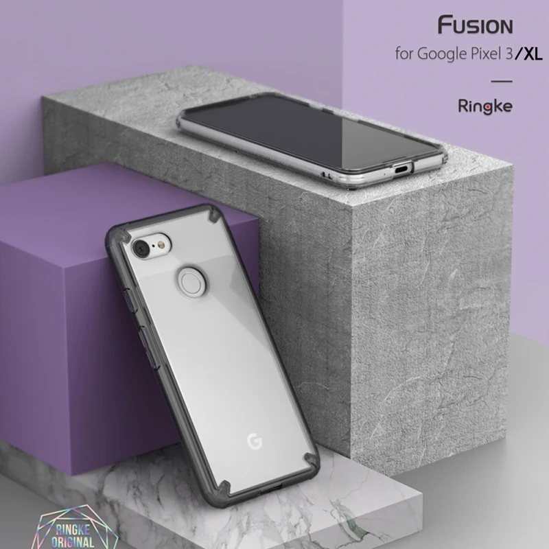 

Ringke Fusion for Google Pixel 3 Clear PC Back Cover and Soft Frame Hybrid for Pixel 3 XL
