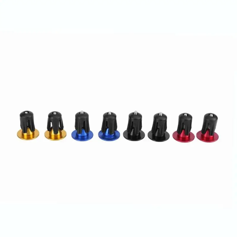 cheap 1 Pair Aluminum Alloy Cycling Durable Alloy Handlebar For MTB Road Bike Bicycle Aluminum Handlebar End Handle Bar Cap End Plug