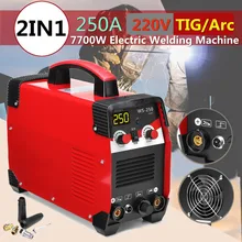 Новейший 220V 7700W 2в1 TIG/ARC Электрический сварочный аппарат 20-250A MMA IGBT палочный инвертор для сварки и электрической работы