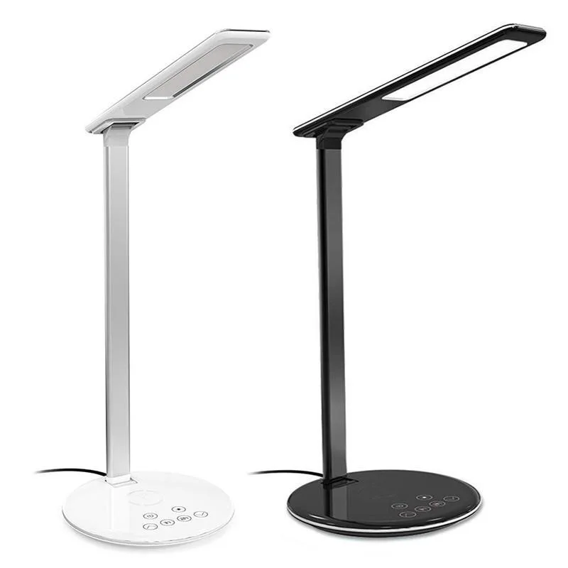 

LED Stand Desk Lamp Modern Reading Table Light Touch Switch Folding USB Plug for Led Table Lamps Qi Wireless Charging Pad