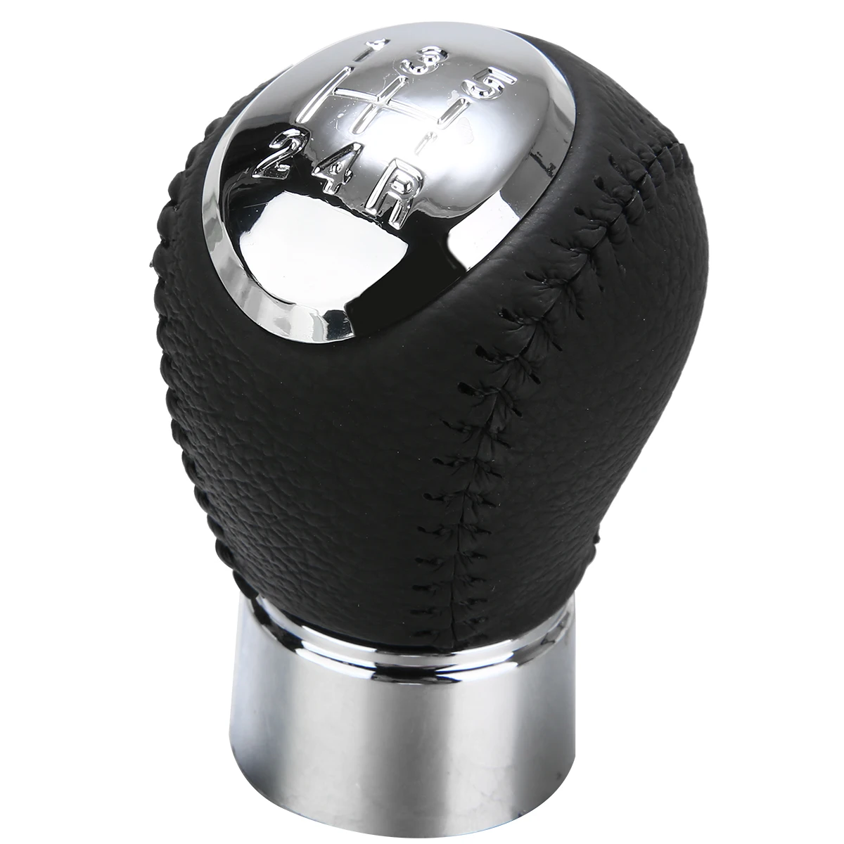 

NEW Black Chrome 5 Speed Leather Gear Stick Shift Knob For Mazda 3 5 6 323 626 RX-8 Premavy MPV Gear Shift Knob