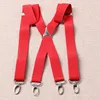 2.5cm Width Unisex Adult Suspenders Men 4 hooks Suspender Adjustable Elastic X Back Women Braces Solid Color ► Photo 2/6