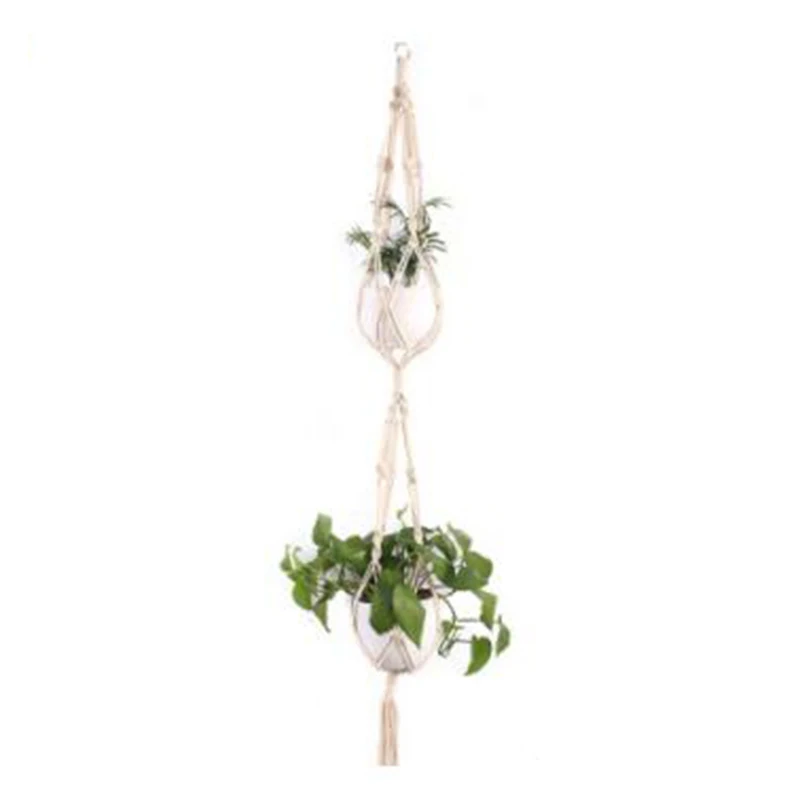 

Pot Holder Macrame Plant Hanger Hanging Planter Basket Jute Rope Home Garden Art