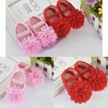 

Summer Lovely and Cute Fashion Flat Cloth Baby Girls Princess Crib Walking Shoes Soft Sole Anti-slip Prewalkers 0-18m Flower