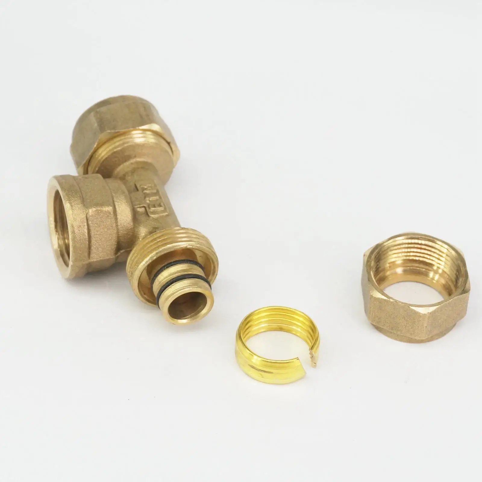 20 мм x 1/2 &quotBSP Женский PEX AL тройник латунный Компрессионный фитинг Напольное