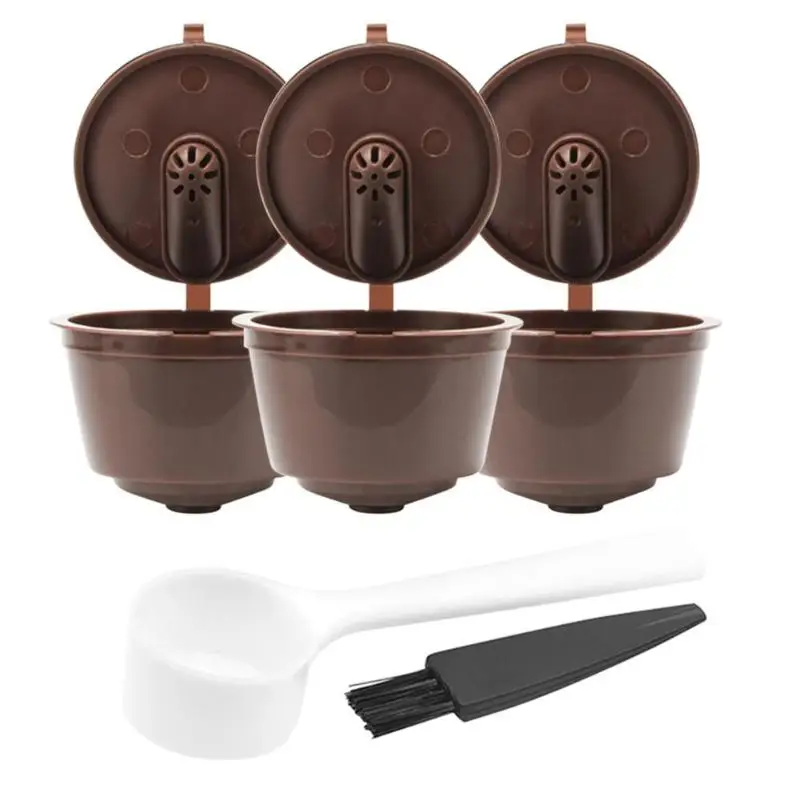 

2/3pcs Coffee Capsules Filter Cup Refillable Reusable Coffee Dripper Tea Baskets Compatible with Nescafe Dolce Gusto