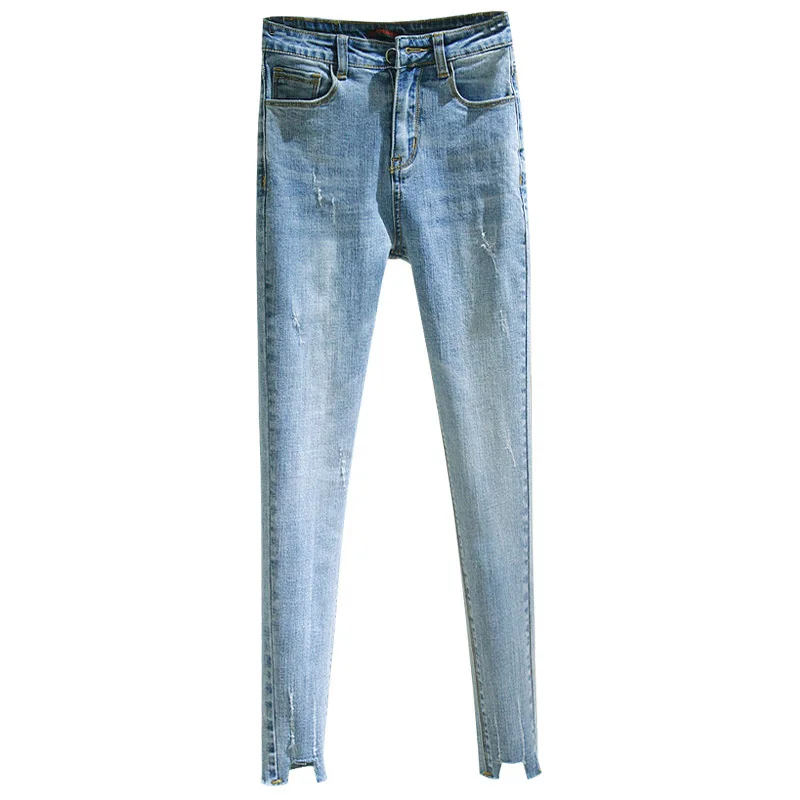 

Spring Summer High Waist Jeans Woman Skinny Jeans Femme Stretch Ladies Jeans Slim Denim Pants Trousers For Women