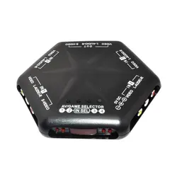 5 способов 4 порта в 1 выход видео аудио S-Video игры AV переключатель коробки Селектор с пультом дистанционного управления Av-666d Черный США Plug