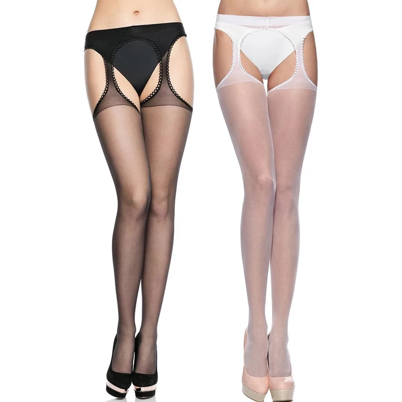 

Women Stockings Open Crotch Pantyhose Thigh-Highs Nylon Stockings Sheer Pantyhose Nightclub Female Stockings Sexy Tights SW093