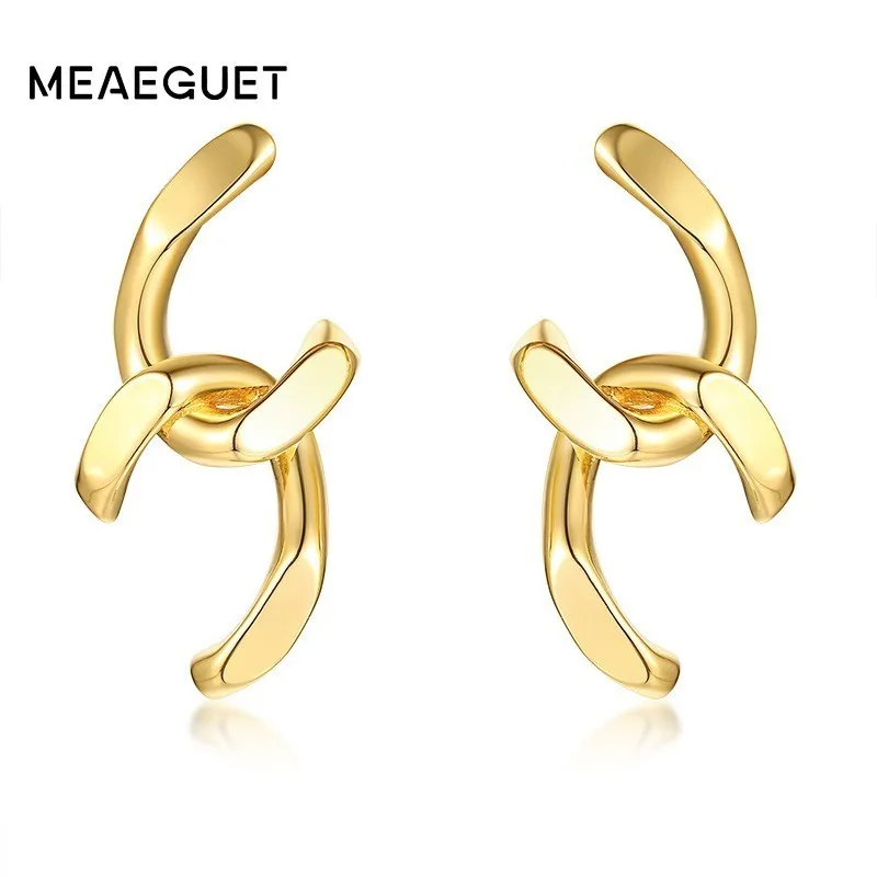 Двойной Inital C буквенным принтом Для женщин серьги-гвоздики Золотая Цвет Нержавеющая сталь Шарм ювелирные изделия