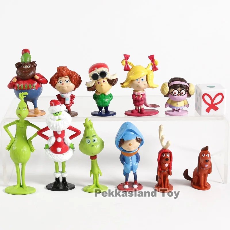 

Cartoon Movie The Grinch Mini PVC Figures Toys for Kid's Children's Gift12pcs/set