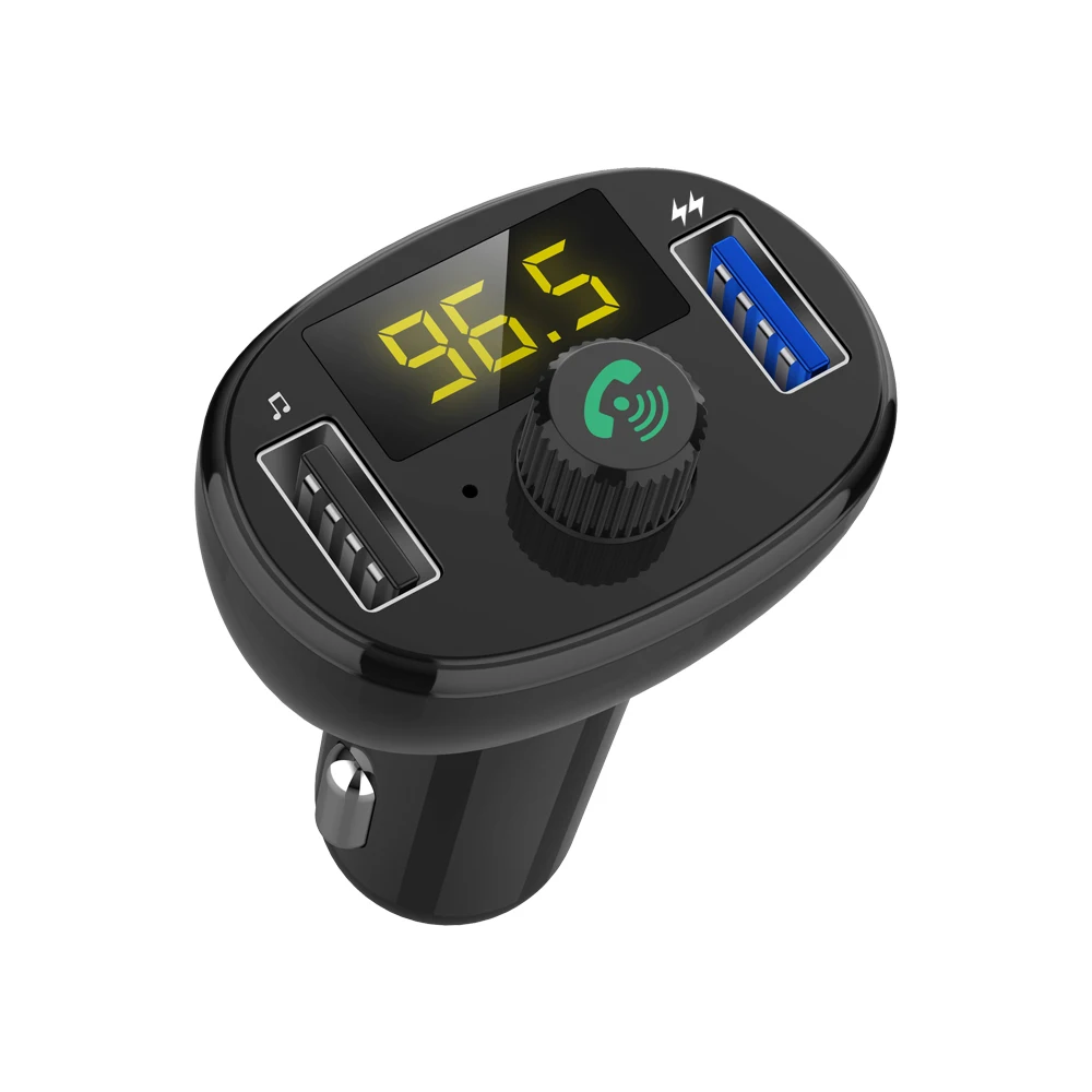 

Car Accessories Quick Charge QC3.0 FM Transmitter Dual USB Bluetooth Mp3 Player Audio Receiver Adapter Car-Charger 50-100mA