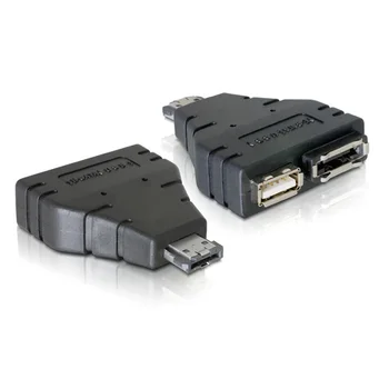 

10pcs/lot Cablecc Combo Power eSATA USB to eSATA USB Adapter 1 in 2 New