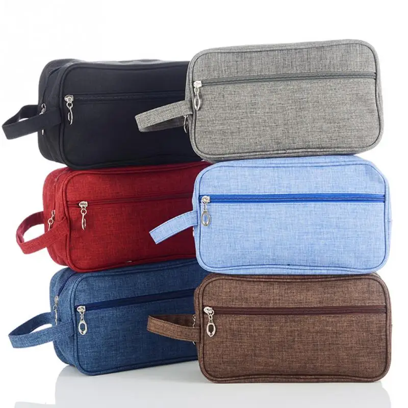 

Portable Men Nylon Cosmetic Bag Wash Zipper Large Capacity Outdoor Travel wash bag Bag