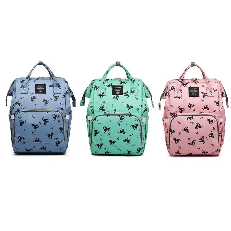 

LEQUEEN Cartoon Print Travel Mommy Diaper Bags Large Capacity Backpack Nursing Bag Multifunctional Nursing Bag Travel Backpack