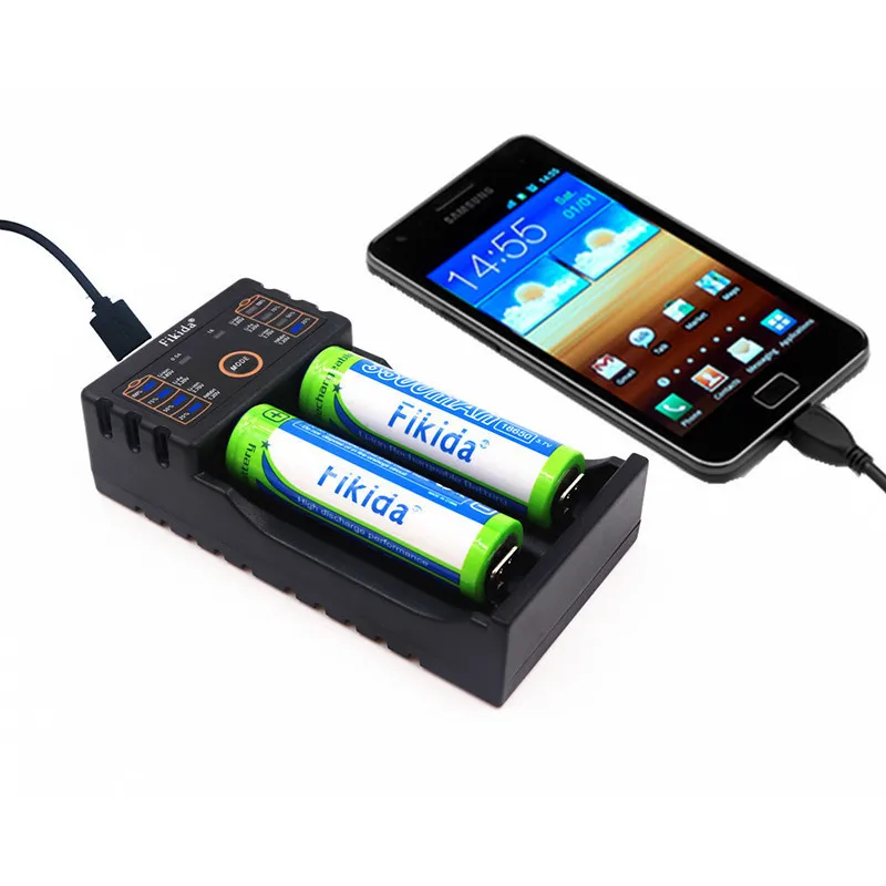Fikida F2 18650 зарядное устройство 1 2 v 3 7 85 Aa / Aaa 18350 26650 10440 14500 16340 Nimh литиевая батарея