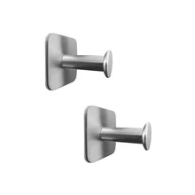 2 Pcs Headphone Stand Stainless Steel Adhesive Extensible Display Stick On Headphone Hanger Hook for Earphone Headset