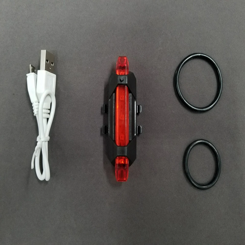 Водонепроницаемый велосипед фонарь Портативный USB аккумуляторная Хвостовая Предупреждение 3 вспышки styleLight