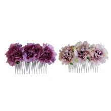 2 unids/set de peinetas de flores de clavel Vintage con broche para el pelo con estilo Accesorios DE BODA nupciales para la cabeza