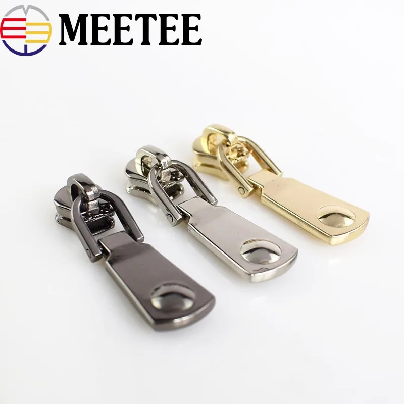 10Pcs Fashion 5 Zipper Sliders For Metal Zipper Jackets Clothes