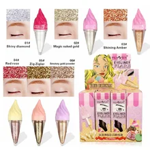 Сияющий Шелкопряд слезы глаза макияж глаза перламутровая блестящая подводка для глаз Подводка для глаз Новинка 6 цветов Мороженое подводка для глаз блестящая диа