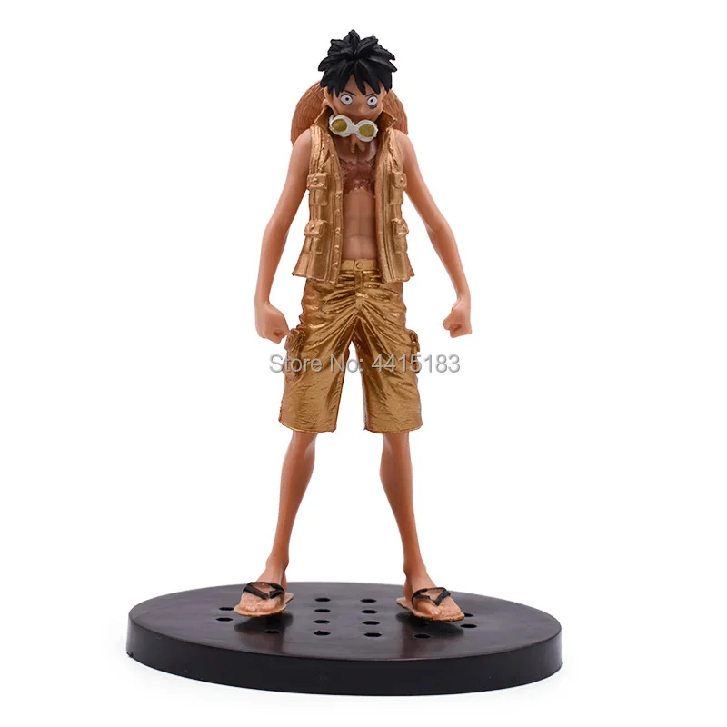 3 PCS/set Anime One Piece DXF Gold Luffy Roronoa Zoro Vinsmoke Sanji PVC Action Figure Doll Collectible Model Toy Christmas Gift
