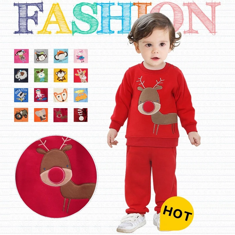 Clearance Autumn Winter Boys Girls Children Sweats Clothes Set Kids