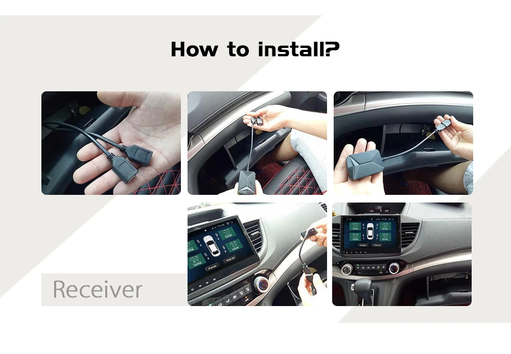 USB Android TPMS neumático de coche sistema de monitorización de la presión de los sensores internos de navegación Android de alarma de presión 0-116Psi - 5