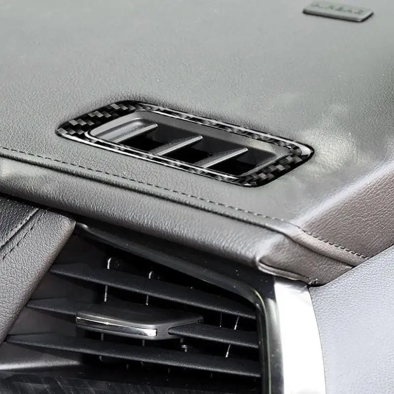 Углеродное волокно AC Vent Outlet рамка накладка наклейка для Cadillac XT5 16 17 MGO3|Лепнина