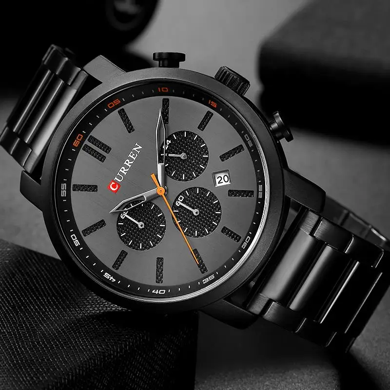 

CURREN Watches Brand Luxury Casual Wristwatch Mens Business Watches Stainless Quartz Wristwatches Clock Relogios Masculino