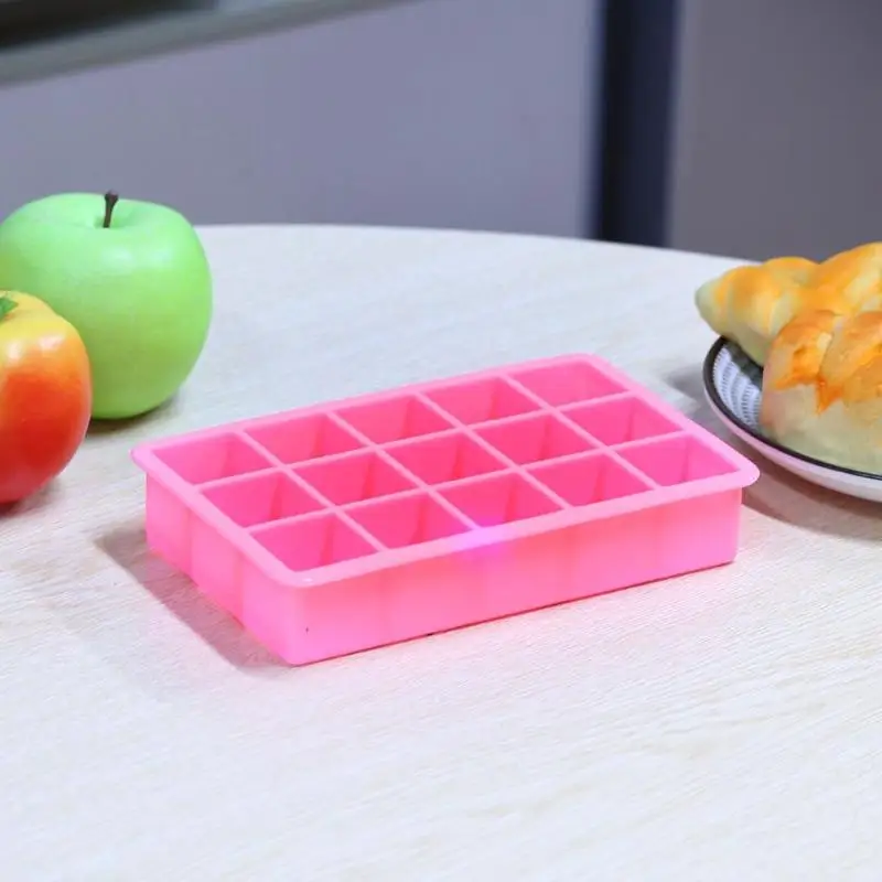 15 отверстий DIY квадратный силиконовый кубик льда плесень Фрукты шоколад лоток