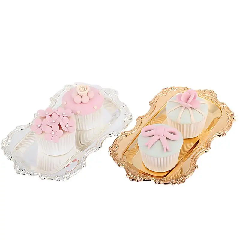 

Square Towel Tray Napkin Dish Thickened Metal Multifunctional Cake Plate Snack Dish Dried Fruit Dessert Platter Dim Sum Plate