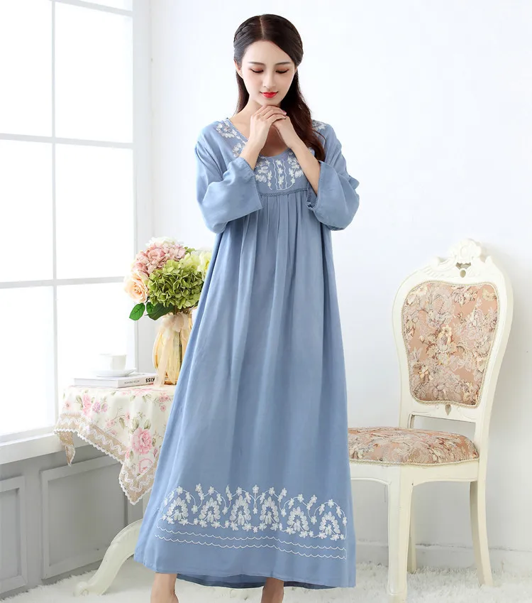 Весенние свободные штаны Домашняя одежда Sleepdress рукав три четверти Рубашки для
