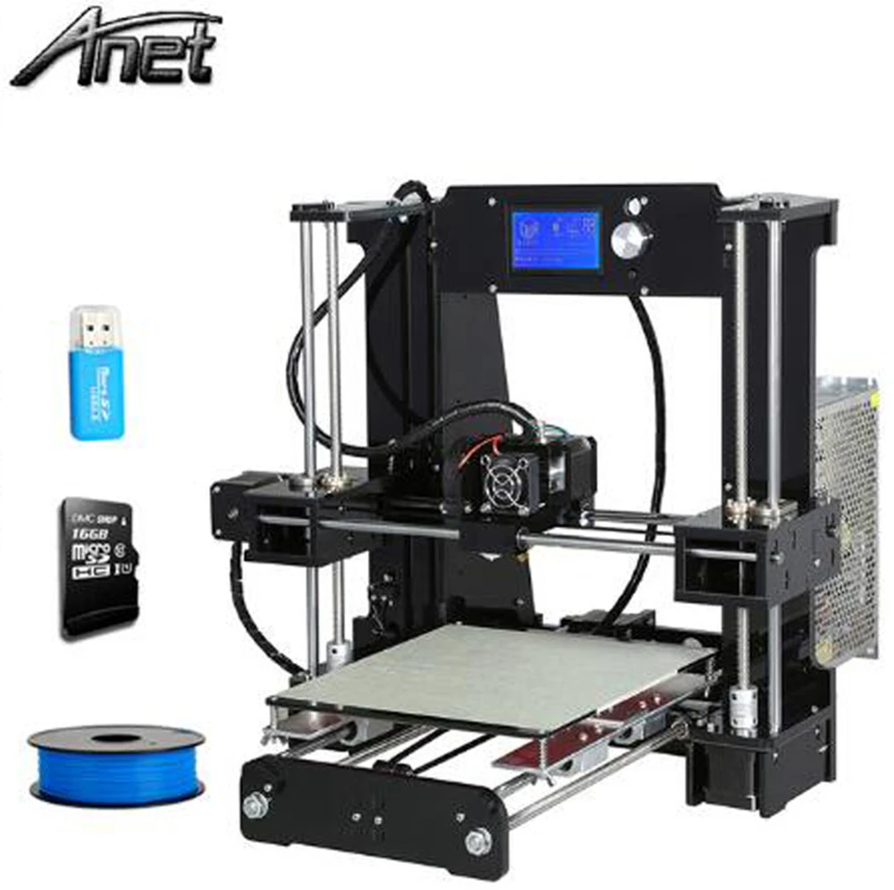 Дополнительные одиночные сопла 3D принтер наборы prusa i3 reprap Anet A6 с sd-картой+ PLA/ABS нити