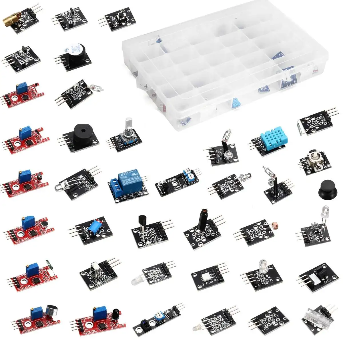 

37 in 1 Sensor Module Kit For Raspberry Pi For Arduino MCU Case Box X8E8