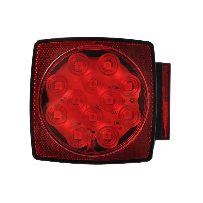 

12V LED Submersible Square Trailer Tail Light Kit for Under 80 Inch Boat RV Plastic ABS IP65 Waterproof rating Tail Light kit