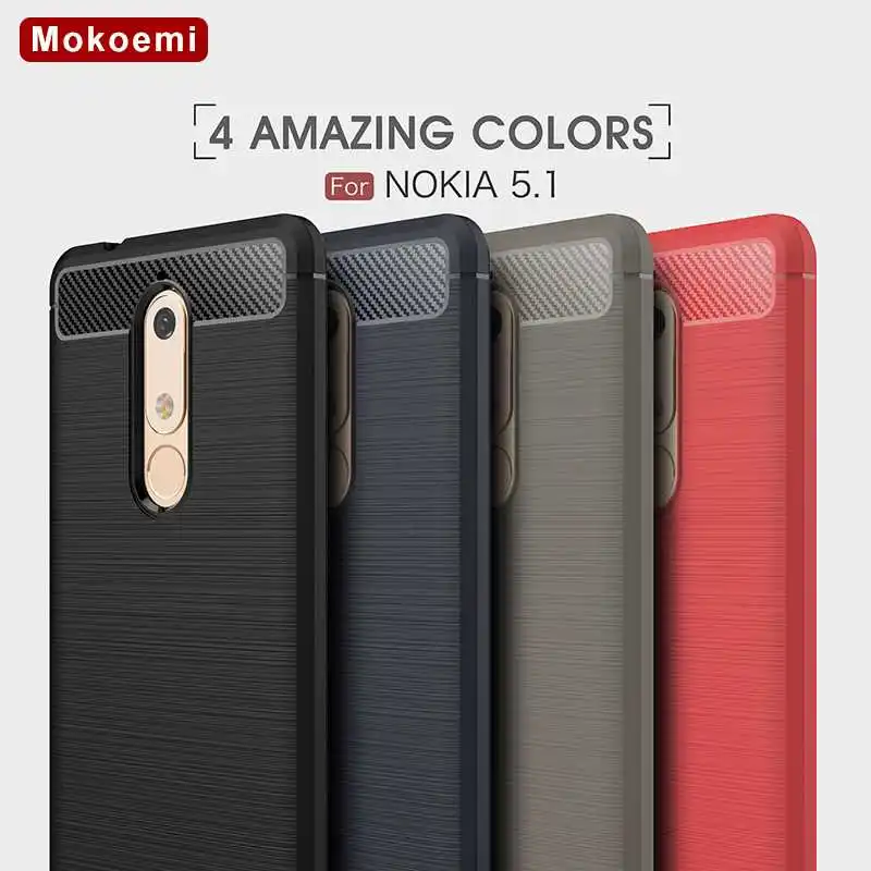

Mokoemi Fashion Shock Proof Soft Silicone 5.5"For Nokia 5.1 Case For Nokia 5.1 cell Phone Case Cover
